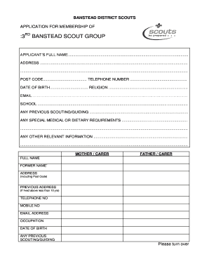 Railway one way transfer form