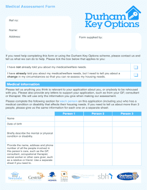 Medical Assessment Form