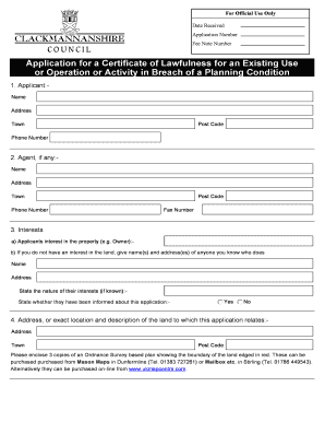 Application for a Certificate of Lawfulness for an - ClacksWeb