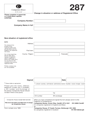 Change in Situation of Registered Office