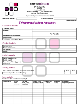 Telecommunications Agreement