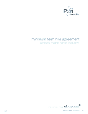 UK Minimum Term Hire Agreement