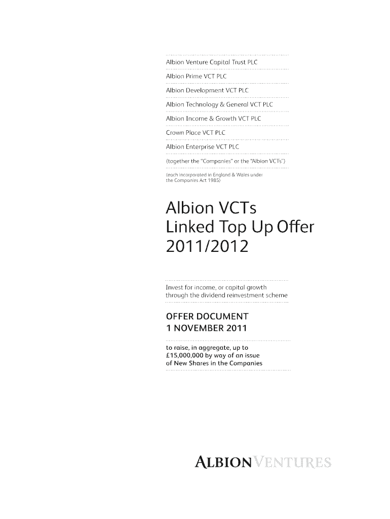ALBION VCTs - Clubfinance Preview on Page 1