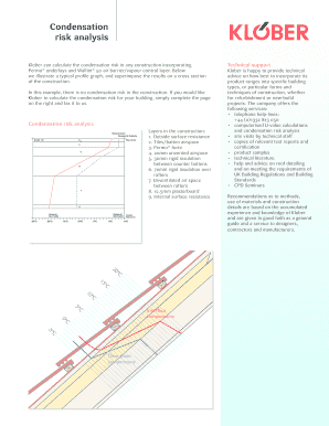 Condensation risk analysis