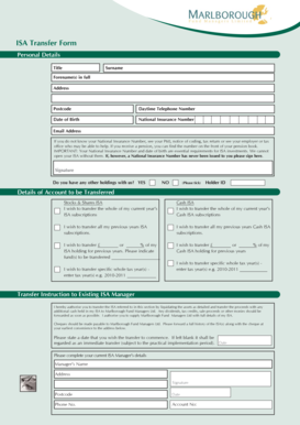 ISA Transfer Form