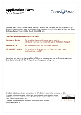 Group SIPP Application Form