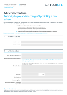 Suffolk Life Adviser Election Form
