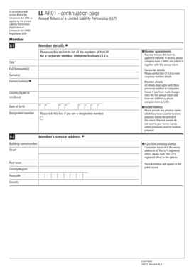 UK LLP Annual Return Form