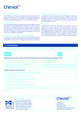 UK Eligibility to Work and Recruitment Registration Form