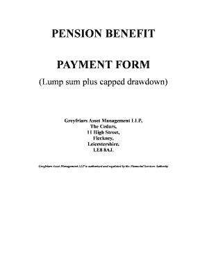 Pension Benefit Payment Form