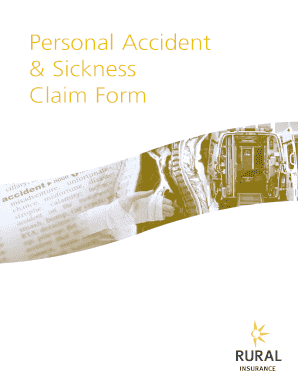 Personal Accident & Sickness Claim Form