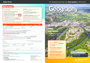 Geography Review Subscription Order Form