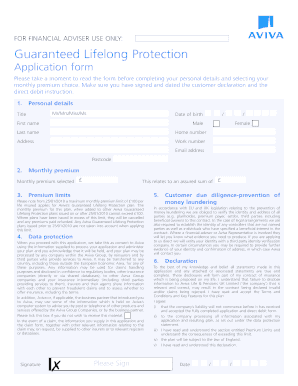 Guaranteed Lifelong Protection Application Form