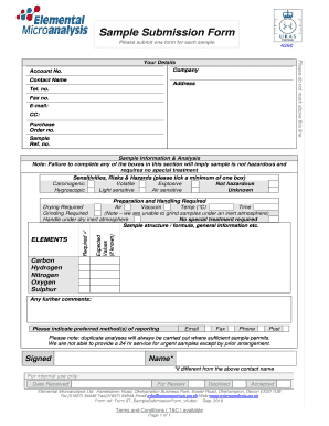 Sample Submission Form