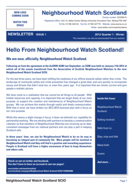 Newsletter format - AoSNW Newsletter Template - Winter 2012:AoSNHW Newsletter