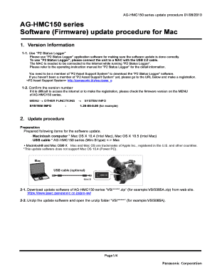 ag hmc150 series update form