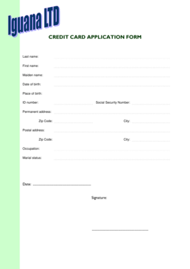 Credit Card Application Form