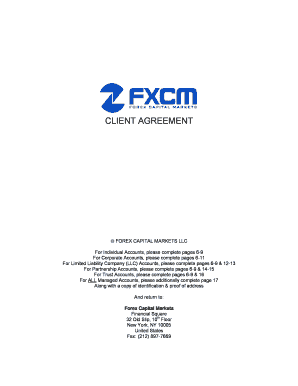 Client Agreement for Forex Trading