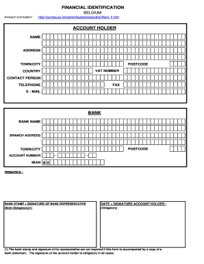 FINANCIAL IDENTIFICATION ACCOUNT HOLDER BANK