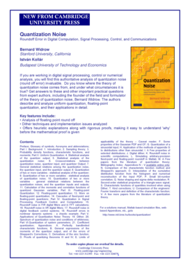 Quantization Noise Book Order Form