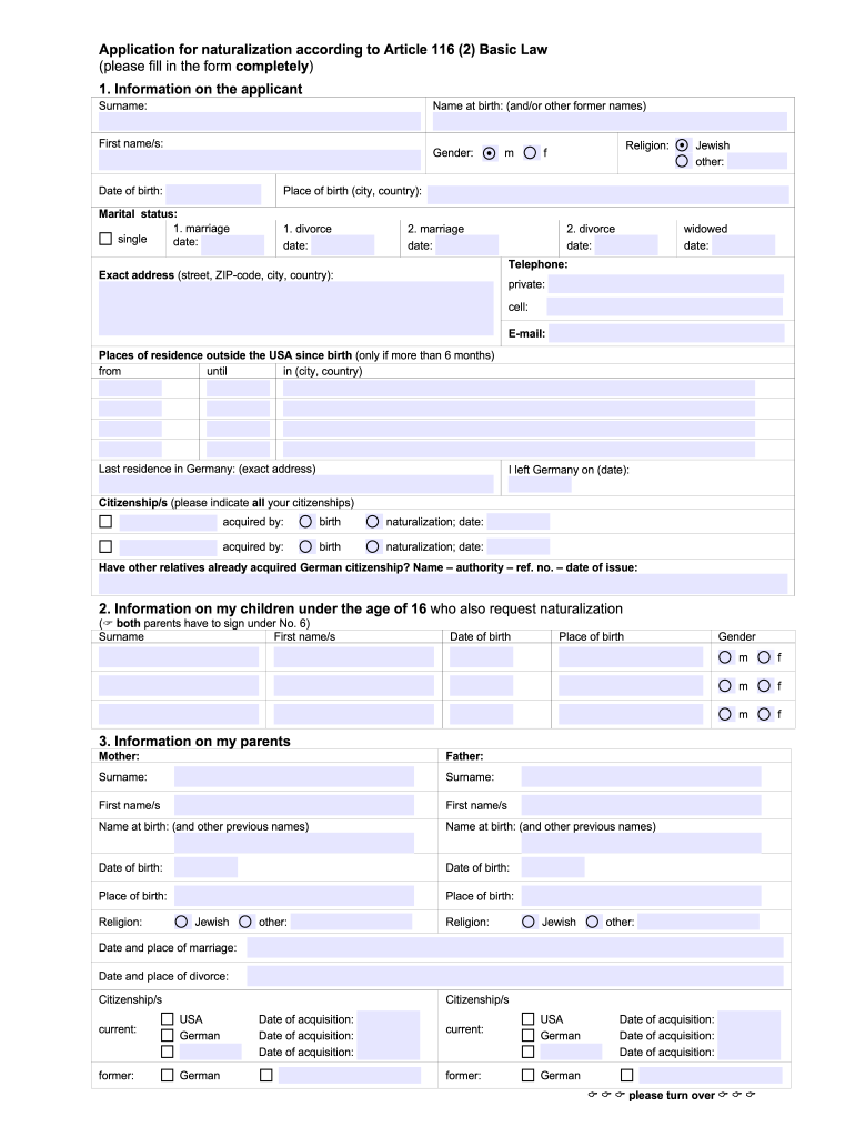 German Citizenship Application Form Pdf Fill Out Sign Online DocHub German Citizenship Application Form Pdf Fill Out Sign Online DocHub