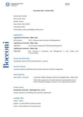 Curriculum Vitae Template