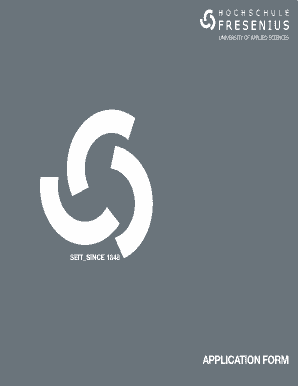 Application Form for Course of Study