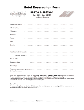 Download Hotel Reservation Form (PDF)