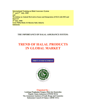 Halal assurance system template