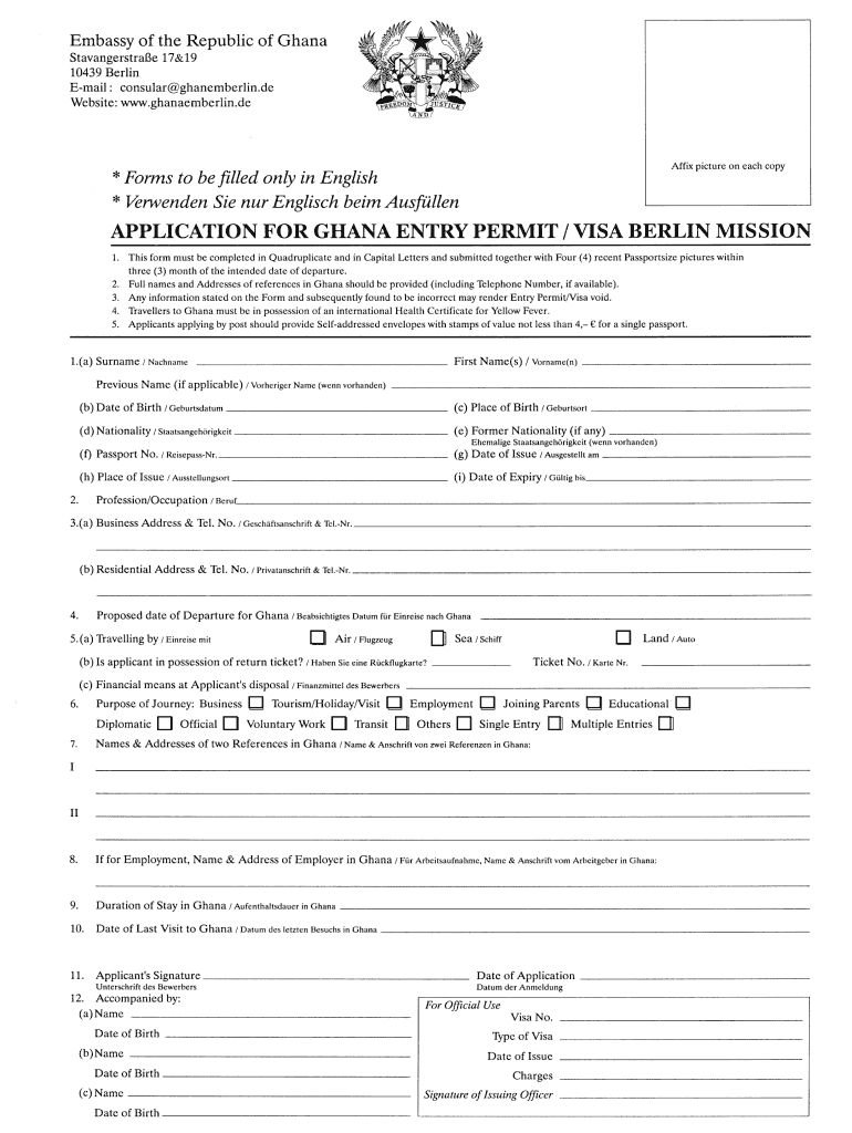 Ghana Embassy Berlin 2020 2022 Fill And Sign Printable Template Online US Legal Forms
