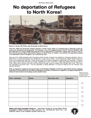 Petition Against Refugee Deportation