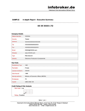 Sample Company Report - InfoBroker.de