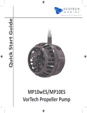 Quickie budget form - Quick Start Guide - EcoTech Marine