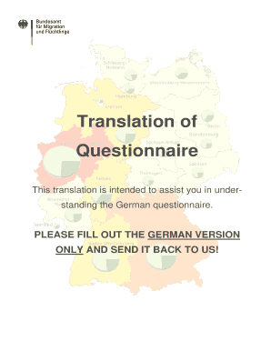 German Residence Permit Questionnaire