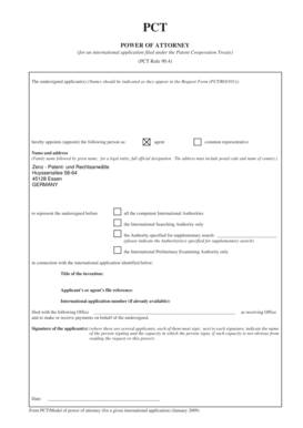 PCT Power of Attorney