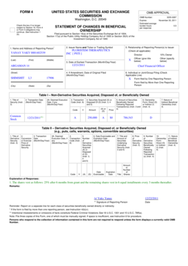 Form 4 Statement of Changes in Beneficial Ownership