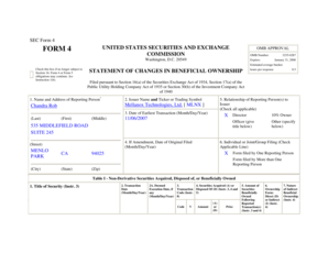 SEC Form 4 Statement of Changes in Beneficial Ownership