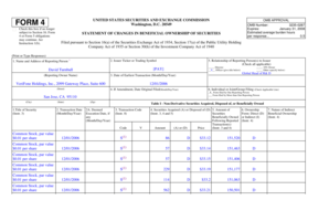 SEC Form 4 Statement of Changes in Beneficial Ownership