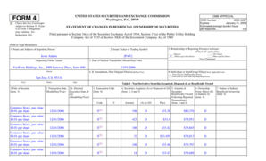 SEC Form 4 Statement of Changes in Beneficial Ownership