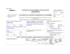 SEC Form 4 Statement of Changes in Beneficial Ownership