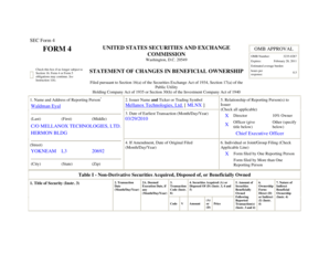 SEC Form 4 Statement of Changes in Beneficial Ownership