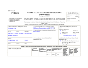 SEC Form 4 Statement of Changes in Beneficial Ownership