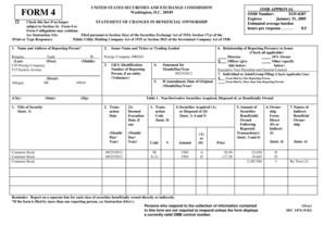 SEC Form 4 Statement of Changes in Beneficial Ownership