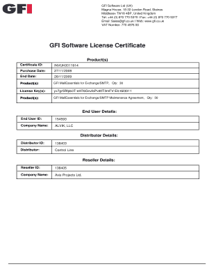 SOP Blank Packing Slip Form - GFI