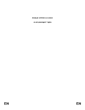 EU Public Consultation on Air Passengers' Rights