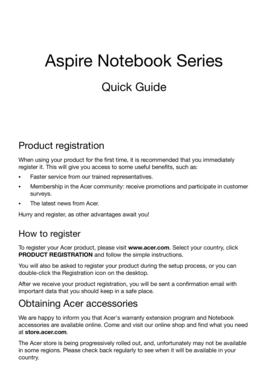 Acer Product Registration Guide