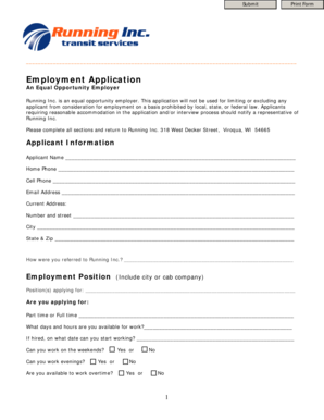 Employment Application Form