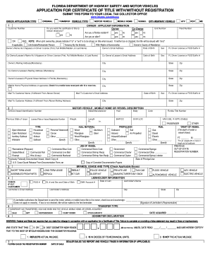 Florida Certificate of Title Application