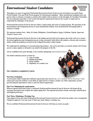 Canada Study and Work Permit Application