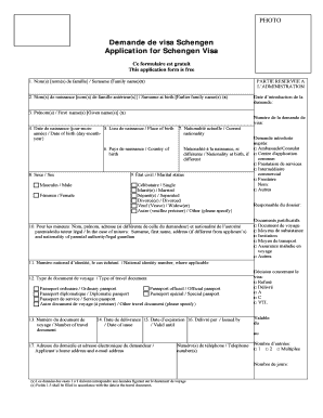 Demande de visa Schengen